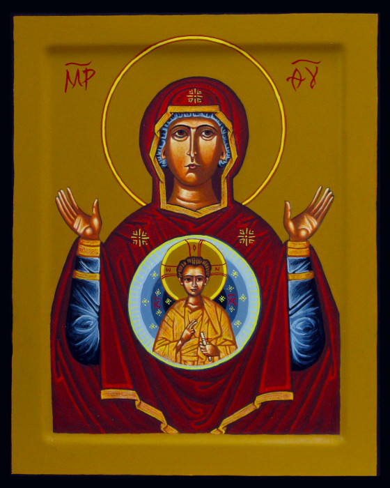 The Virgin of the Sign: painted 2022